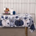 thumbnail image 1 of Fall Blue Pumpkin Tablecloth 60x84 Inch Rectangular，Leaves Thanksgiving Autumn Harvest Stain Resistant Table Cover for Holiday Party Picnic Dinner Farmhouse Decoration（Buffalo Plaid）, 1 of 7