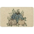 thumbnail image 1 of Fall Blue Pumpkin Welcome Doormat Eucalyptus Door Mats 17 x 29 Inch, Autumn Seasonal Farmhouse Non-Slip Entrance Mat Low Profile Front Doormats Kitchen Floor Rug Decor for Indoor Outdoor, 1 of 6