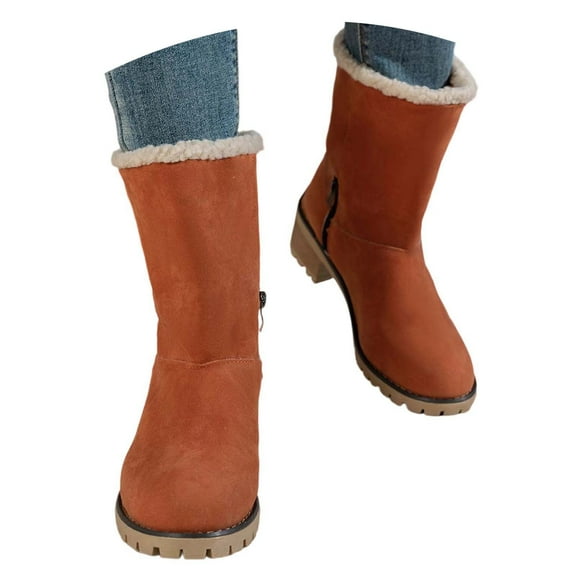 Fall Boots For Women Ankle Boots Warm Boots For Women Casual Winter Mid Calf Boots