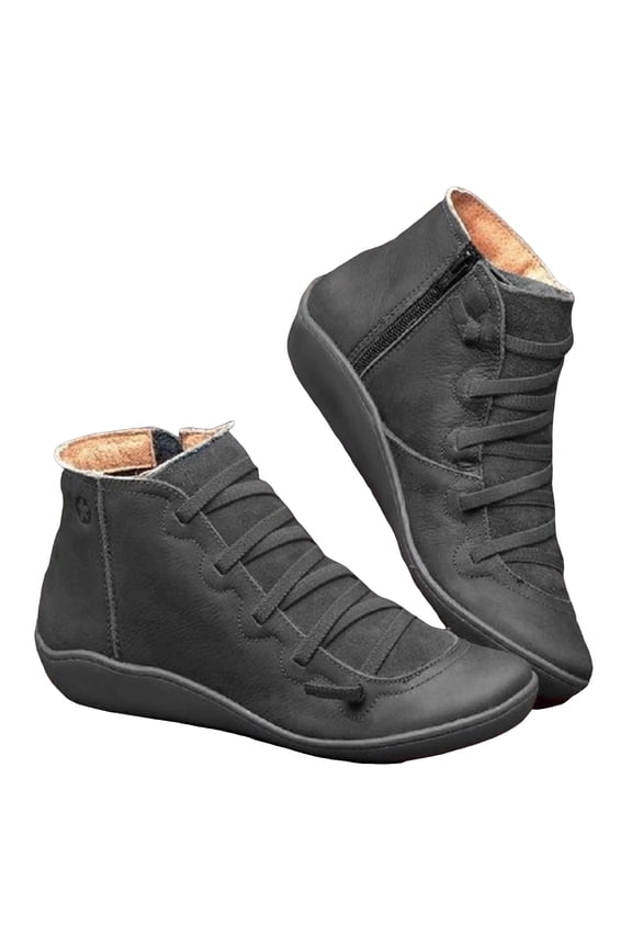 Fall Boots For Women Western Boots Women Cowboy Boots for Women Ankle Cowgirl Booties Lace Up Side Zipper Retro Booties Comfortable