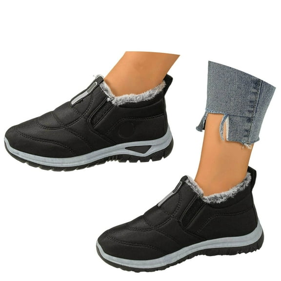 Fall Boots Women'S's Winter Snow Boots Slip Thermal Insulated Comfortable Lined Booties for Cold Weather Outdoor Activities