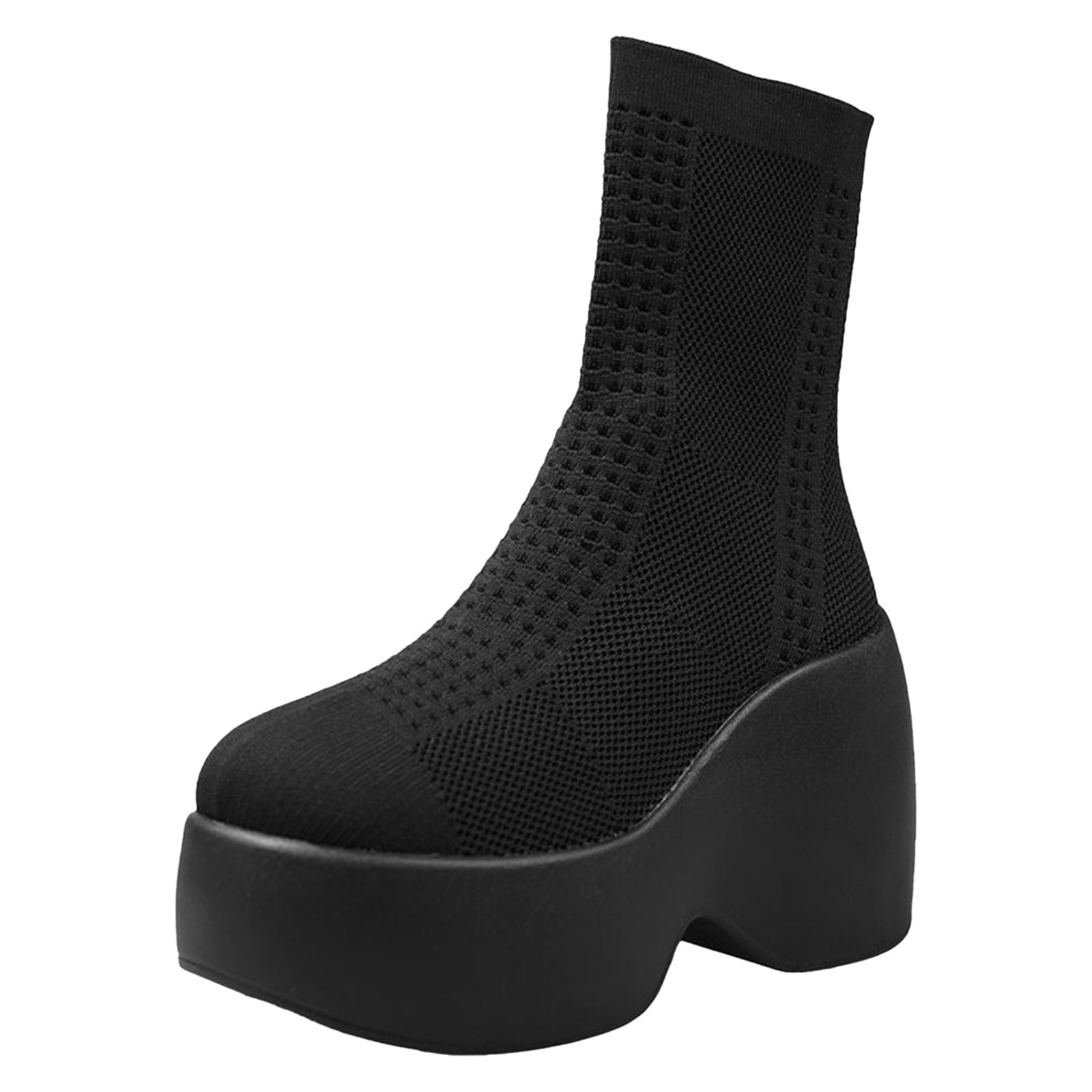 Fall Boots for Women 2024 Square Toe Comfortable Elasticity Sole
