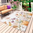 thumbnail image 1 of Fall Botanical Outdoor Rug 5x7 Ft, Non Slip Washable Area Rug, Thanksgiving Pumpkins Floral Autumn Patio Rugs Carpet Runner, Large Floor Mat for Indoor/Outdoor Deck Porch Camping, 1 of 8