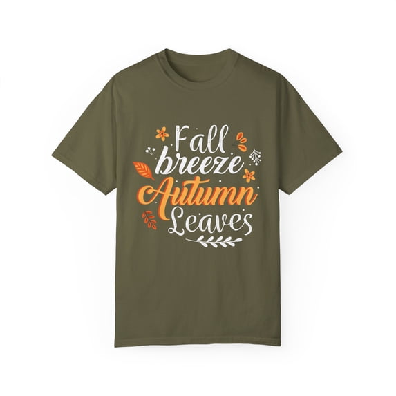 Fall Breeze Autumn Leaves Autumn | Fall | Thanksgiving | Pumpkin | Fall Unisex Garment-Dyed T-shirt