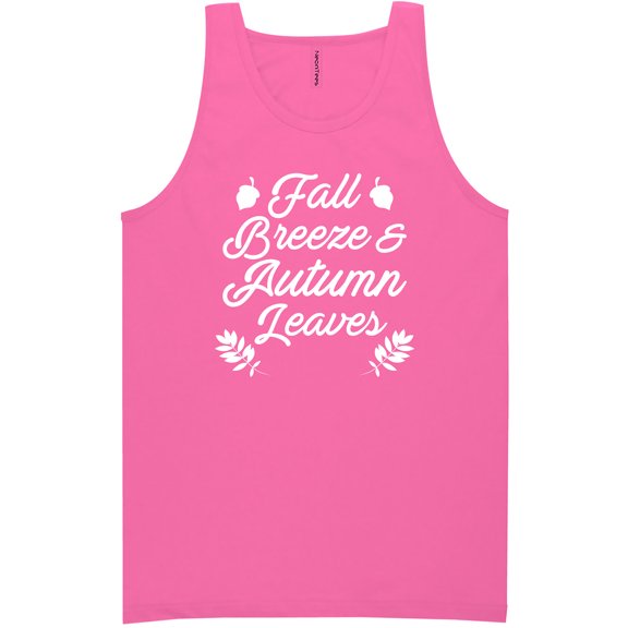 Fall Breeze & Autumn Leaves Neon Tank Top