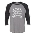 thumbnail image 1 of Fall Breeze & Autumn Leaves Unisex 3/4 Sleeve Baseball Raglan Tee, 1 of 2