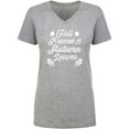 thumbnail image 1 of Fall Breeze & Autumn Leaves Womens V-Neck T-Shirt, 1 of 3