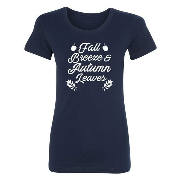 Fall Breeze & Autumn Leaves Womens crewneck tee