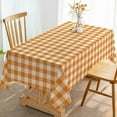 thumbnail image 1 of Fall Buffalo Check Plaid Tablecloth Gingham Orange and White Plaid Table Cover for Thanksgiving Checkered Seasonal Country Farmhouse Kitchen Dining Room Decor, 1 of 5