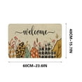 thumbnail image 1 of Fall Buffalo Plaid Welcome Doormat Pumpkin Door Mat Thanksgiving Decoration for Farmhouse Party Home Decor Beige#1, 1 of 3