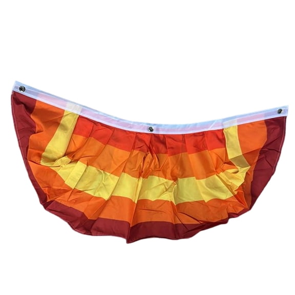 Fall Bunting Thanksgiving Fan Flag 1.5x3 Ft, Autumn Pleated Banner with 3 Grommets, Outdoor Indoor Hanging Decor for Porch Yard Backdrop Supplies