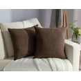 thumbnail image 1 of Fall Burlap Throw Pillow Covers Square Solid Farmhouse Linen Cushion Covers for Bed Couch Sofa Bench, 18 x 18 inch (45 cm), Brown, Set of 2, 1 of 6