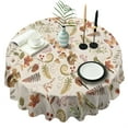 thumbnail image 1 of Fall Butterflies Squirrels Mushrooms Round Tablecloth 60" X 60",Wrinkle Wipeable Table Cloth for Kitchen Dining Room Picnic Patio Party, 1 of 6