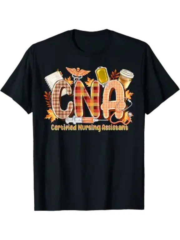 Fall CNA Certified Nursing Assistant Autumn Thanksgiving T-Shirt