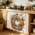 thumbnail image 1 of Fall Cabinet Curtains for Kitchen 35"W x 35"L, Farmhouse Autumn Harvest Pumpkin Sunflower Basket Linen Laundry Sink Cabinets Magic Tape Short Curtain Privacy Panel for Bathroom Vanity Cabinets, 1 of 9