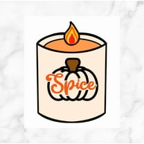 Fall Candle Cookie Cutter with Stamp Option