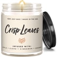 thumbnail image 1 of Fall Candles, Crisp Leaves Candle, Autumn Candle, Fall Scented Candles for Home, Farmhouse Fall Decor, Fall Home Decor, Fall Bathroom Decor, Autumn Decor, Falling Leaves Candle - 9oz, 1 of 6