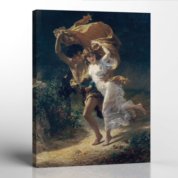 Fall Canvas Art, Fine Art Prints, Fall Art Prints, Fine Art Oil Paintings, The Storm by Pierre Auguste Cot, Ready To Hang for Living Room Home Wall Décor 16x20