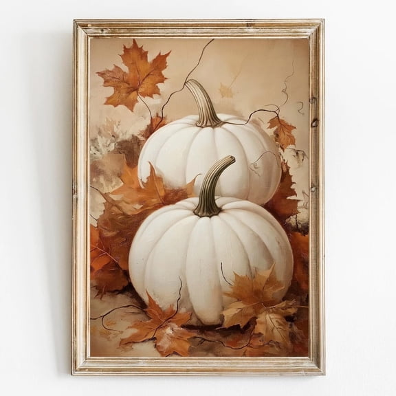 Fall Canvas Wall Art Halloween Pictures Wall Decor Still Life Print Thanksgiving Poster Vintage Autumn Prints Rustic Farm Fall Leaves Posters