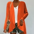 thumbnail image 1 of Fall Cardigan Sweaters for Women Ndbuld Fashion Women’s Long Sleeve Color Loose Cardigan Knit Jacket Tops Up to 35% Orange XL, 1 of 6