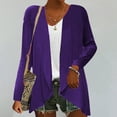thumbnail image 1 of Fall Cardigan Sweaters for Women Ndbuld Fashion Women’s Long Sleeve Color Loose Cardigan Knit Jacket Tops Up to 35% Purple L, 1 of 6