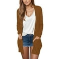 thumbnail image 1 of Fall Cardigans Women Long Sleeve For Open Front With Pockets Casual Duster Sweater Lightweight Cardigans Coffee M, 1 of 7