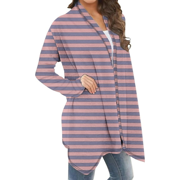 Fall Cardigans for Women Floral Printed Cardigan Long Sleeve Open Front Outwear Coat Tops