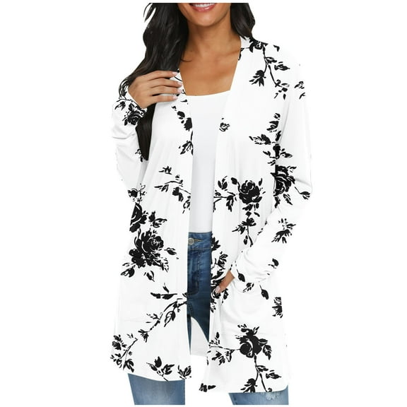 Fall Cardigans for Women Trendy Womens Tops Dressy Casual 3/4 Sleeve V Neck Vacation Outfits For Women Sexy Long Sleeve T Shirts Loose Fit