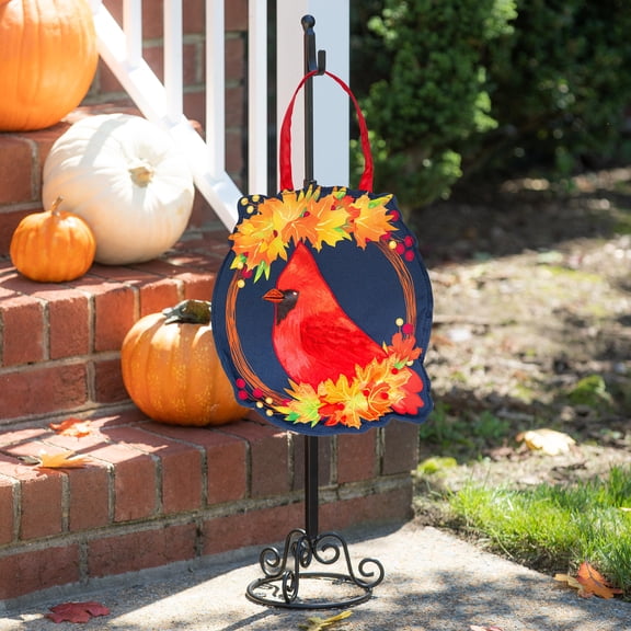Fall Cardinal Wreath Door Dcor