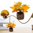 thumbnail image 1 of Fall Center Piece For Table,Artificial Fall Maple Potted Plant, Realistic Autumn Maple Leaf Bonsai With Woven Basket Pot,Thanksgiving Centerpieces For Tables,Farmhouse Shelf Mantel Home Decoration, 1 of 5