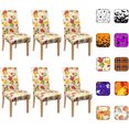thumbnail image 1 of Fall Chair Covers for Dining Room Set of 6, Fall Maple leaves Stretch Dining Chair Cover 6 Pieces, Washable Kitchen Chair Slipcovers 6 Pack, Removable Seat Protector for Thanksgiving Decor, 1 of 6