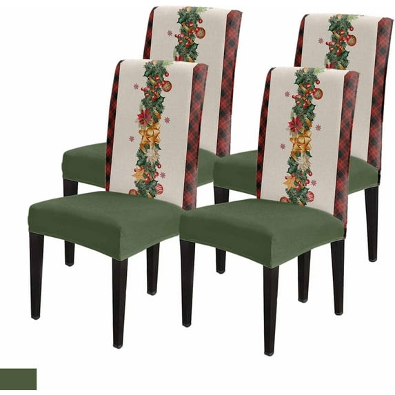 Fall Chair Covers Set of 4 Thanksgiving Chair Covers for Dining Chairs Orange Pumpkin Maple Leaf Vintage Farm Wooden Plank Stretch Removable Chair Slipcovers for Dining Room Kitchen Holiday Party