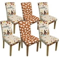 thumbnail image 1 of Fall Chair Covers Set of 6 Autumn Maples and Pumpkins Dining Chair Protector Covers Fall Slipcovers Removable for Fall Thanksgiving Kitchen Party Hotel Fall Decorations, 1 of 1