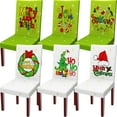 thumbnail image 1 of Fall Chair Covers Set of 6, Removable Thanksgiving Washable Dining Protector with Turkey, Pumpkin, Maple Leaves, Hotel and Holiday Party Decoration(Lime Green,Tree), 1 of 7