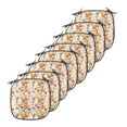 thumbnail image 1 of Fall Chair Seating Cushion, Swirling Autumn Leaves Shady Seasonal Elements Aesthetic Nature Image, Soft Seat Pads for Office with Anti-slip Backing, 16"x16", Yellow Orange, by Ambesonne, 1 of 7