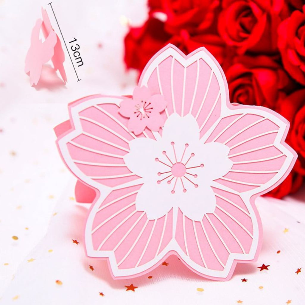 Fall Cherry Blossom Shape Festival Wedding Invitation Card Party