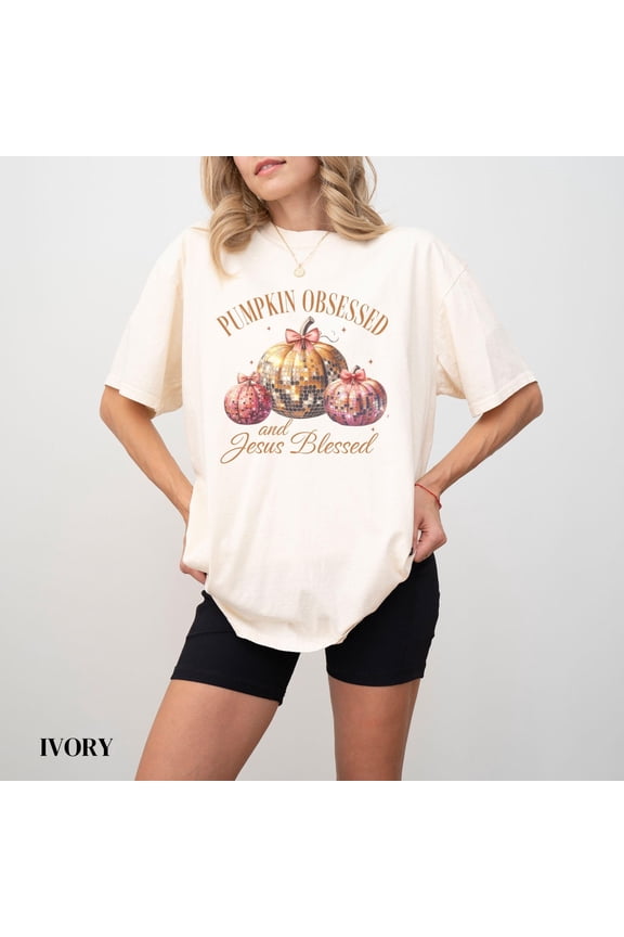 Fall Christian Pumpkin Obsessed Jesus Blessed T-Shirt