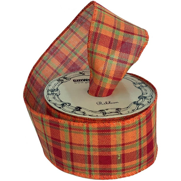 4” Fall Plaid store Ribbon, Wreath Supplies, Craft Supplies, DIY, Wired Ribbon, Fall Ribbon, Premium Quality Ribbon