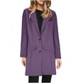 thumbnail image 1 of Fall Clearance Hfyihgf Women's Single Breasted Trench Coat Elegant Long Sleeve Notch Lapel Mid Long Suit Peacoats Winter Business Overcoat(Z1-Purple,4XL), 1 of 6