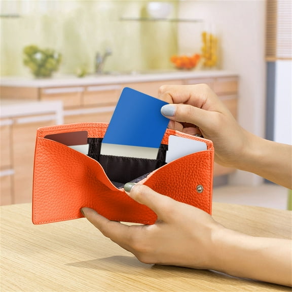 PRETXORVE Wallet, Card Pouch, Wallet Mini Small Wallet Women's Ultra-thin Top Layer Cowhide