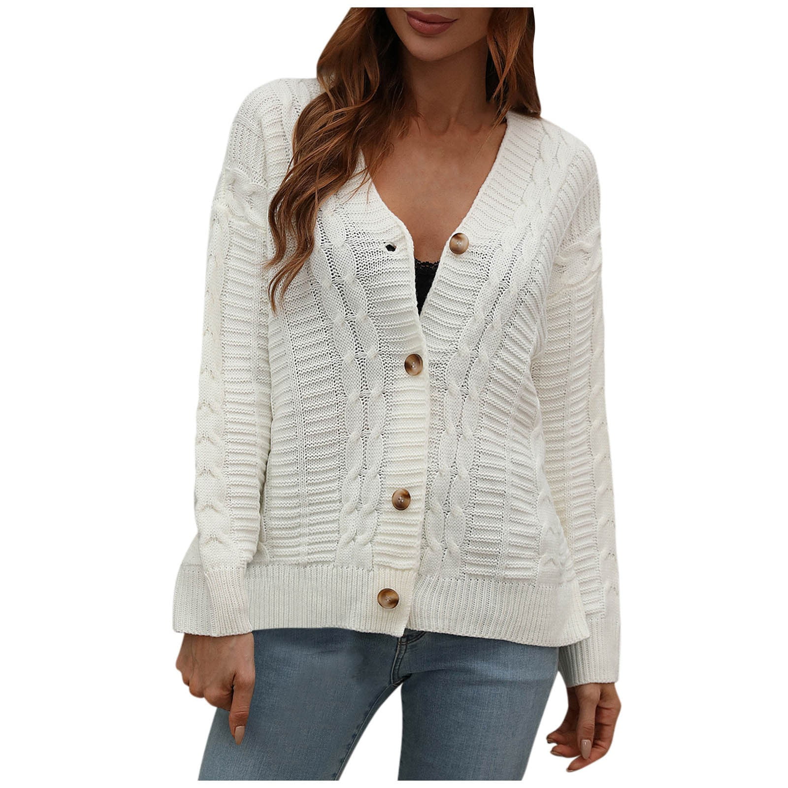 Winter white cardigan sales
