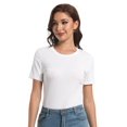 thumbnail image 1 of Fall Clothes Womens Crewneck Ribbed Long Sleeve Shirts Slim Fitted Tee Casual Basic Tshirt Top, 1 of 6
