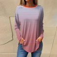 thumbnail image 1 of Fall Clothes for Women Plus Size Women's Loose Round Neck Leaf Print Long Sleeve T-Shirt Top Pullover, 1 of 5