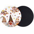 thumbnail image 1 of Fall Coasters Set of 2, Absorbent Coasters for Drinks, Orange Yellow Thanksgiving Maple Leaf Gnomes Pumpkin Coaster for Desk Coffee Table Protection, Home Decor House Warming Gifts 4", 1 of 8