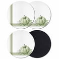thumbnail image 1 of Fall Coasters Set of 4, Absorbent Coasters for Drinks, Sage Green Pumpkin Thanksgiving Stripe Leaf Coaster for Desk Coffee Table Protection, Home Decor House Warming Gifts 4", 1 of 8