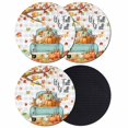 thumbnail image 1 of Fall Coasters Set of 4, Absorbent Coasters for Drinks, Thanksgiving Maple Leaf Branch Pumpkin Car Plaid Coaster for Desk Coffee Table Protection, Home Decor House Warming Gifts 4", 1 of 8