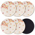 thumbnail image 1 of Fall Coasters Set of 6, Absorbent Coasters for Drinks, Thanksgiving Maple Leaf Orange Red Botanical Rustic Coaster for Desk Coffee Table Protection, Home Decor House Warming Gifts 4", 1 of 8