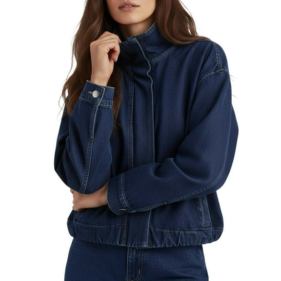 Fall Coats Long Sleeve Denim Jacket For Everyday Wear Lightweight Outerwear With Comfortable Fit Classic Design Casual Womens Winter Coats
