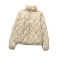 thumbnail image 1 of Fall Coats Sevevn Women's Oversized Lightweight Quilted Jacket Button Down Fall Winter Coats Puffer Padded with Pockets, 1 of 3
