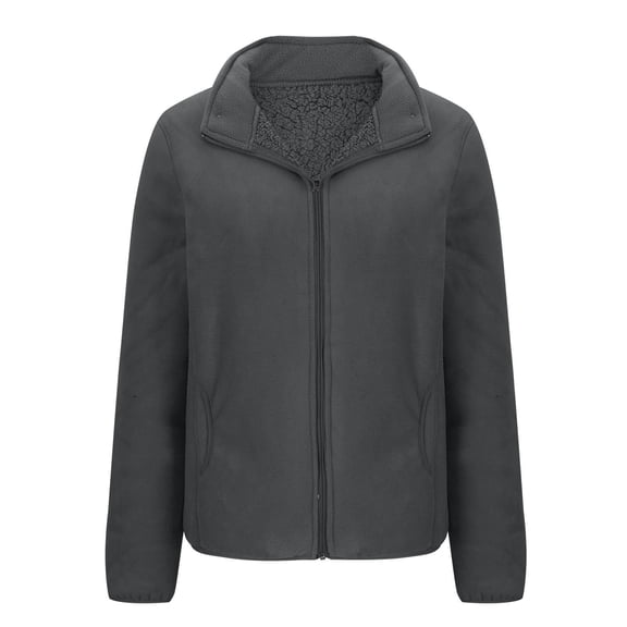 Fall Coats for Women 2025 Solid Color Pocket Cultivate Oneself Hodded Fall Fashion 2025 Outfits Winter Clothes Dark Gray M-4XL